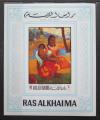 Potovn znmka Rs al-Chajma 1970 Umn, Paul Gauguin neperf. Mi# Block 82 B Kat 20