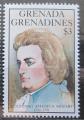 Potovn znmka Grenada Gren. 1992 Wolfgang Amadeus Mozart Mi# 1648 Kat 7.50