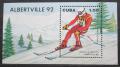 Poštovní známka Kuba 1990 ZOH Albertville, lyžování Mi# Block 119