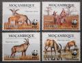 Potovn znmky Mosambik 2010 Antilopa kosk, WWF Mi# 3658-61 Kat 6.50