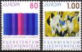 Potovn znmky Lichtentejnsko 1993 Evropa Mi# 1054-55