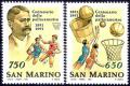 Potovn znmky San Marino 1991 Basketbal Mi# 1477-78