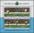 Potovn znmky San Marino 1990 MS ve fotbale Mi# 1354-79 Block 13 Kat 5.50