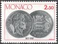 Potovn znmka Monako 1987 Stbrn mince Mi# 1829
