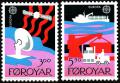Potovn znmky Faersk ostrovy 1988 Evropa CEPT, doprava a komunikace Mi# 166-67