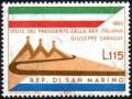 Potovn znmka San Marino 1965 Nvtva italskho prezidenta Mi# 849