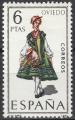 Potovn znmka panlsko 1969 Lidov kroj Oviedo Mi# 1843