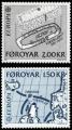Potovn znmky Faersk ostrovy 1982 Evropa CEPT, historick udlosti Mi# 70-71