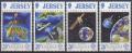 Potovn znmky Jersey 1991 Evropa CEPT, przkum vesmru Mi# 539-42