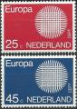 Potovn znmky Nizozem 1970 Evropa CEPT Mi# 942-43