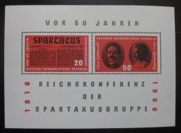 DDR 1966 Organizace Spartakus Mi# Block 25