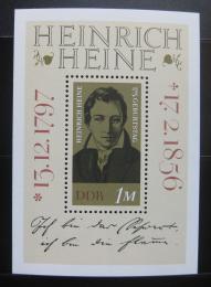Poštovní známka DDR 1972 Heinrich Heine Mi# Block 37