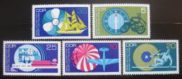 Poštovní známky DDR 1972 Sport a technologie Mi# 1773-77