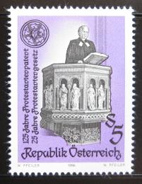 Poštovní známka Rakousko 1986 Protestantský zákon Mi# 1864