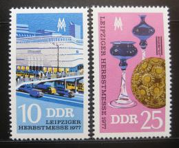 Poštovní známky DDR 1977 Lipský veletrh Mi# 2250-51