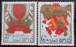 Poštovní známky Laos 1982 Výroèí vzniku SSSR Mi# 595-96