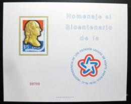 Poštovní známka Chile 1976 Prezident Washington pamìtní arch Mi# 857 Kat 30€