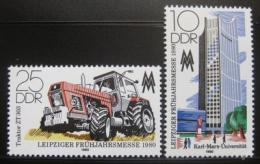 Poštovní známky DDR 1980 Lipský veletrh Mi# 2498-99