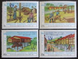 Poštovní známky Laos 1987 Bydlení pro bezdomovce Mi# 1034-37