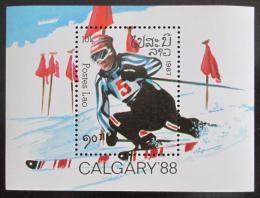Poštovní známka Laos 1987 ZOH Calgary Mi# Block 114
