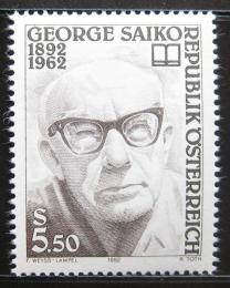 Poštovní známka Rakousko 1992 George Saiko, básník Mi# 2053