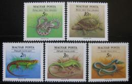 Poštovní známky Maïarsko 1989 Obojživelníci a plazi Mi# 4035-39