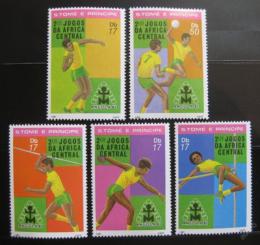Poštovní známky Svatý Tomáš 1981 Africké hry Mi# 738-42 