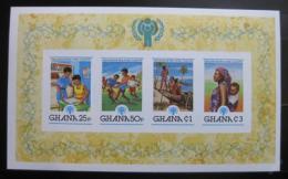 Poštovní známky Ghana 1980 Mezinárodní rok dìtí neperf. Mi# Block 81 B