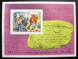 Poštovní známka Niger 1976 Americká revoluce neperf. Mi# Block 13 B