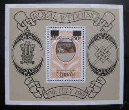 Poštovní známka Uganda 1981 Královská svatba Mi# Block 27