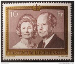 Poštovní známka Lichtenštejnsko 1974 Knížecí pár Mi# 614 Kat 14€