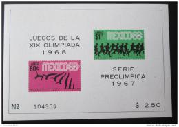 Potovn znmka Mexiko 1967 LOH Mexiko Mi# Block 9