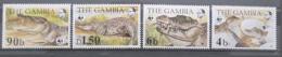 Poštovní známky Gambie 1984 Krokodýli, WWF Mi# 517-20 Kat 65€