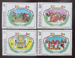 Poštovní známky Rwanda 1985 Mezinárodní rok mládeže Mi# 1314-17