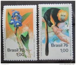 Poštovní známky Brazílie 1976 Ochrana pøírody Mi# 1534-35
