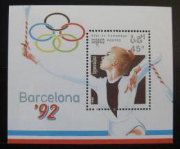 Poštovní známka Kambodža 1990 LOH Bacelona Mi# Block 174