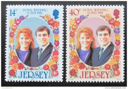 Poštovní známky Jersey 1986 Královská svatba Mi# 386-87