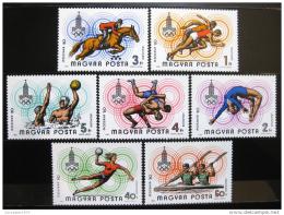 Poštovní známky Maïarsko 1980 LOH Moskva Mi# 3433-39