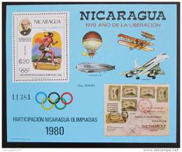Poštovní známka Nikaragua 1980 LOH Moskva Mi# Block 111 Kat 40€