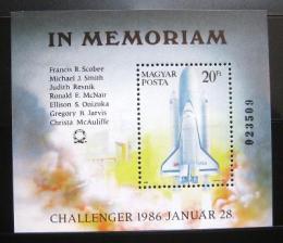 Poštovní známka Maïarsko 1986 Raketoplán Mi# Block 182