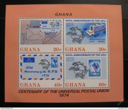 Poštovní známky Ghana 1974 Výroèí UPU Mi# Block 55