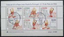 Poštovní známky Portugalsko 1982 Papež Jan Pavel II. Mi# Block 36