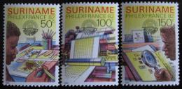 Potovn znmky Surinam 1982 Vstava PHILEXFRANCE Mi# 987-89