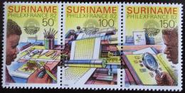 Poštovní známky Surinam 1982 Výstava PHILEXFRANCE Mi# 987-89