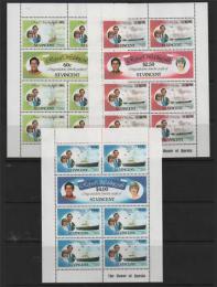 Poštovní známky Svatý Vincenc 1981 Královská svatba Mi# 608-13
