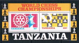 Poštovní známky Tanzánie 1986 MS v šachu Mi# Block 54
