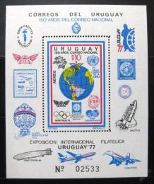 Poštovní známka Uruguay 1977 UREXPO výstava Mi# Block 35