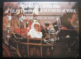 Poštovní známka Britské panenské ostrovy 1986 Královská svatba Mi# Block 28