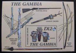 Poštovní známka Gambie 1987 Hudební nástroje Mi# Block 31