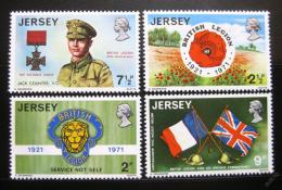 Poštovní známky Jersey 1971 Britské legie Mi# 53-56